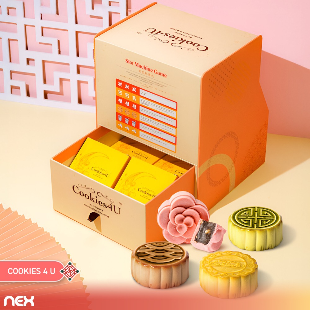 The vibrant TANGS Mid-Autumn Festival booth at NEX Atrium