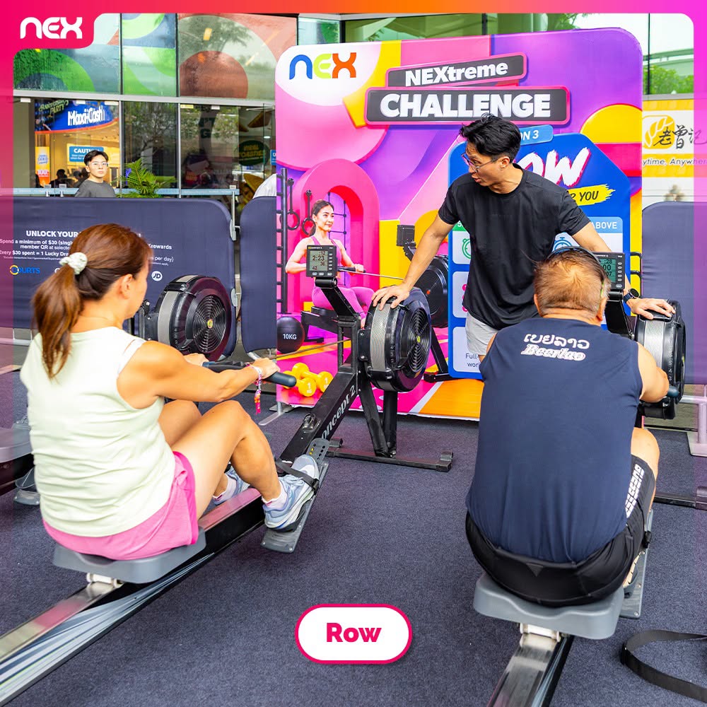 Participants rowing at NEXtreme Challenge Level 3