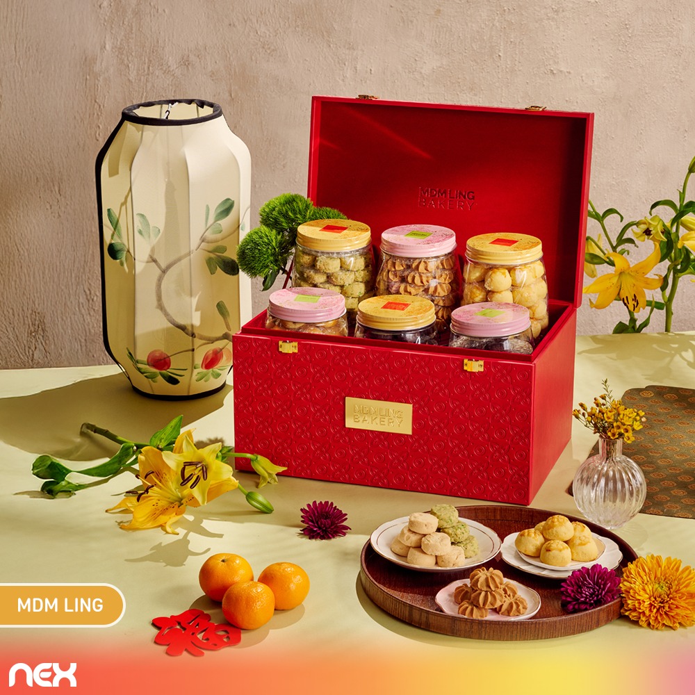 Vibrant Lunar New Year decorations at the NEX atrium