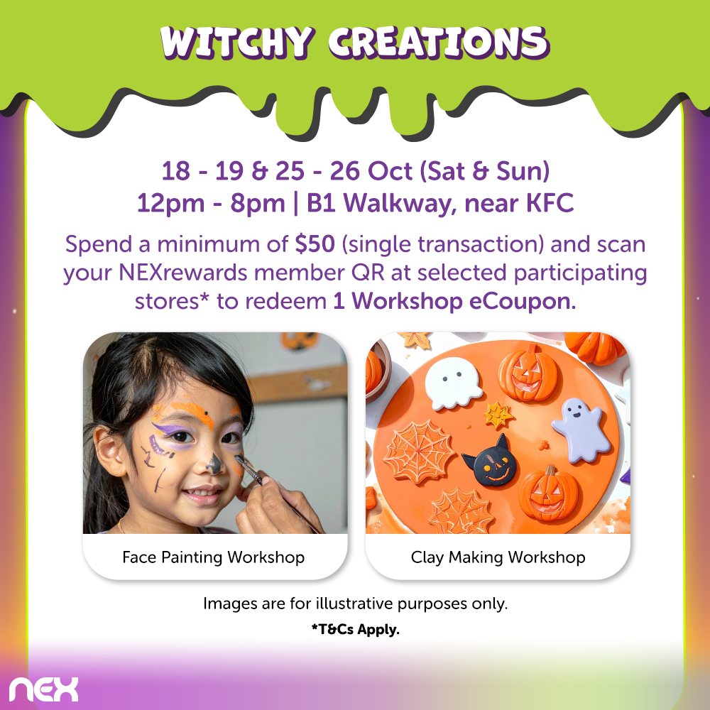 Halloween decorations and spooky ambiance at NEX