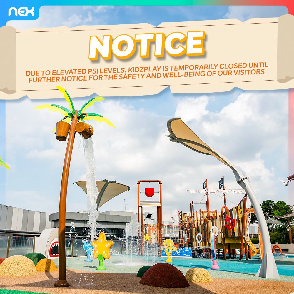Kidzplay at NEX temporarily closed due to haze
