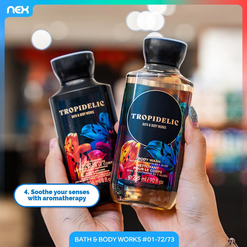 Bath & Body Works body wash and lotion at NEX