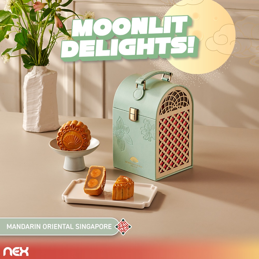 A close-up view of a beautifully crafted mooncake.