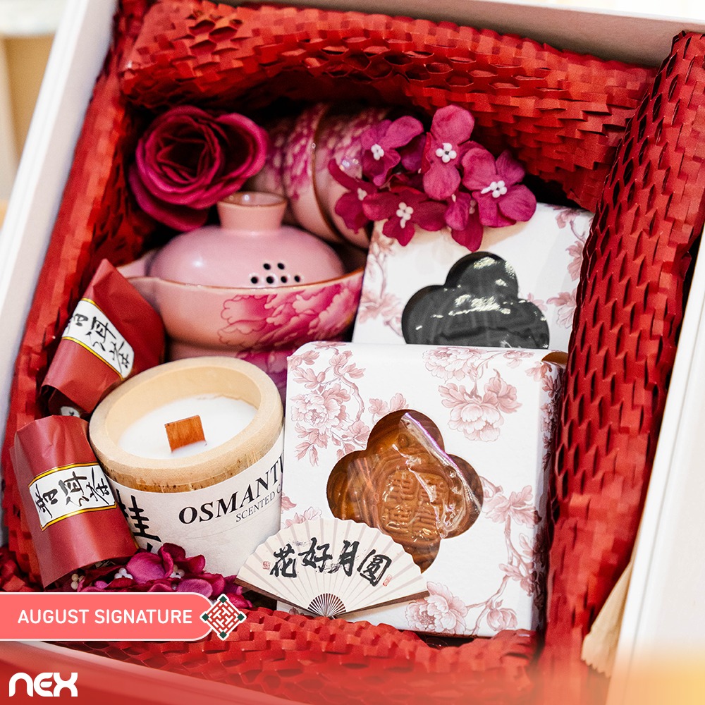 Close-up view of a delicious, intricately designed mooncake