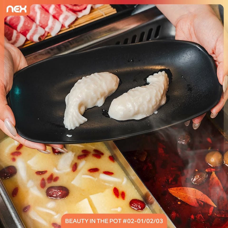 Beauty in the Pot dumplings served over hot pot broth at NEX