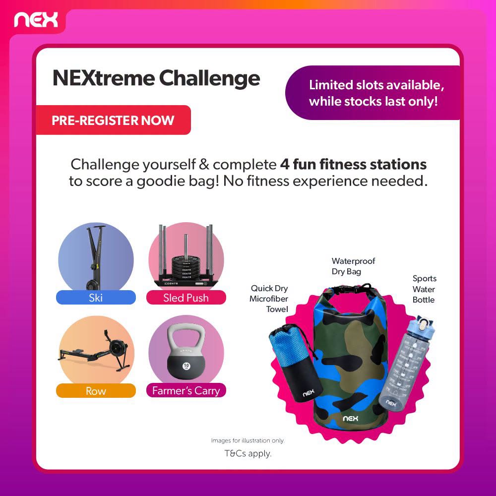 NEXtreme Challenge fitness stations and goodie bag