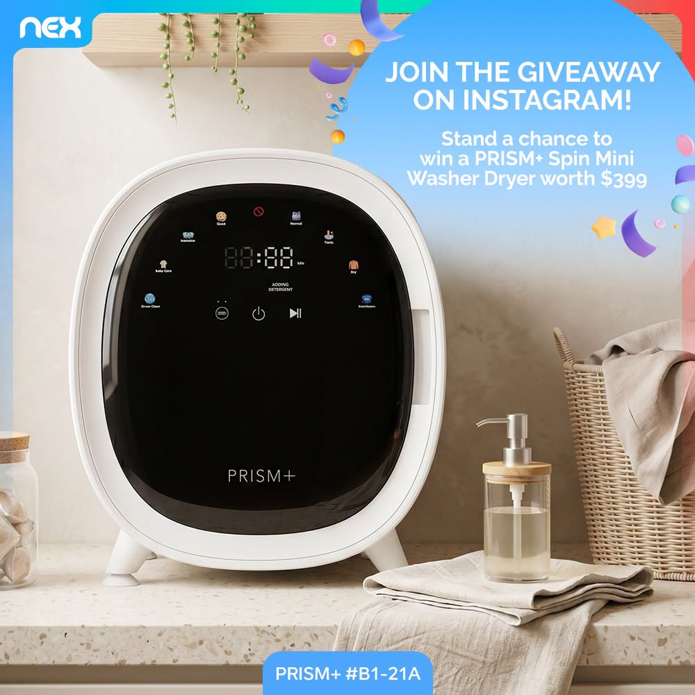PRISM+ Spin Mini Washer Dryer giveaway at NEX