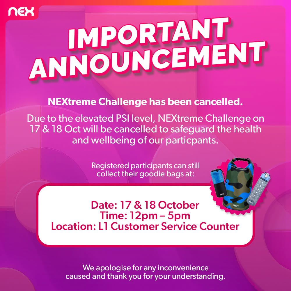 NEXtreme Challenge cancellation notice