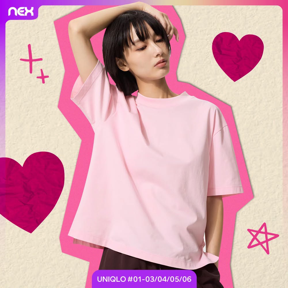 Uniqlo pink oversized T-shirt at NEX