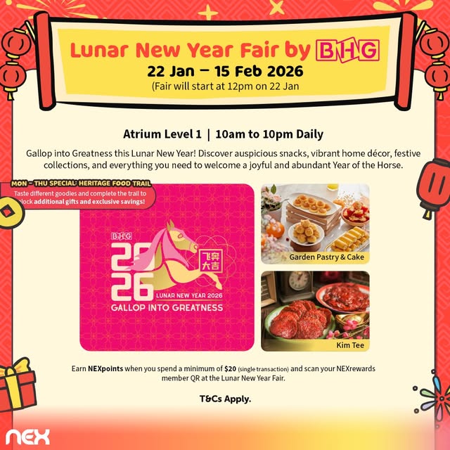 Shoppers enjoying the LNY festivities at NEX