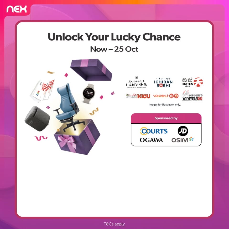 NEX Unlock Your Lucky Chance promotion